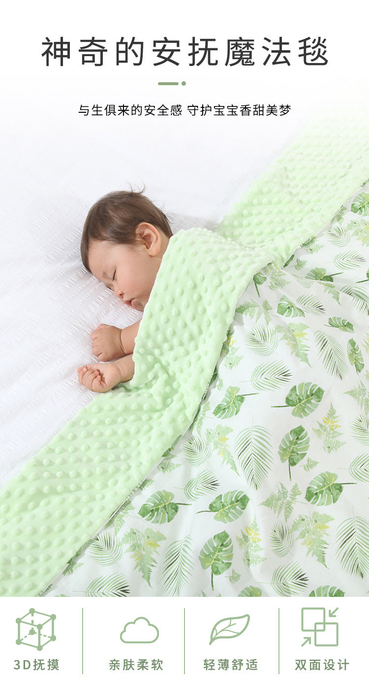 【Y4041201】豆豆毯 純棉卡通嬰兒蓋毯 寶寶安撫豆豆毯 抱被抱毯 可水洗推車蓋毯-多色