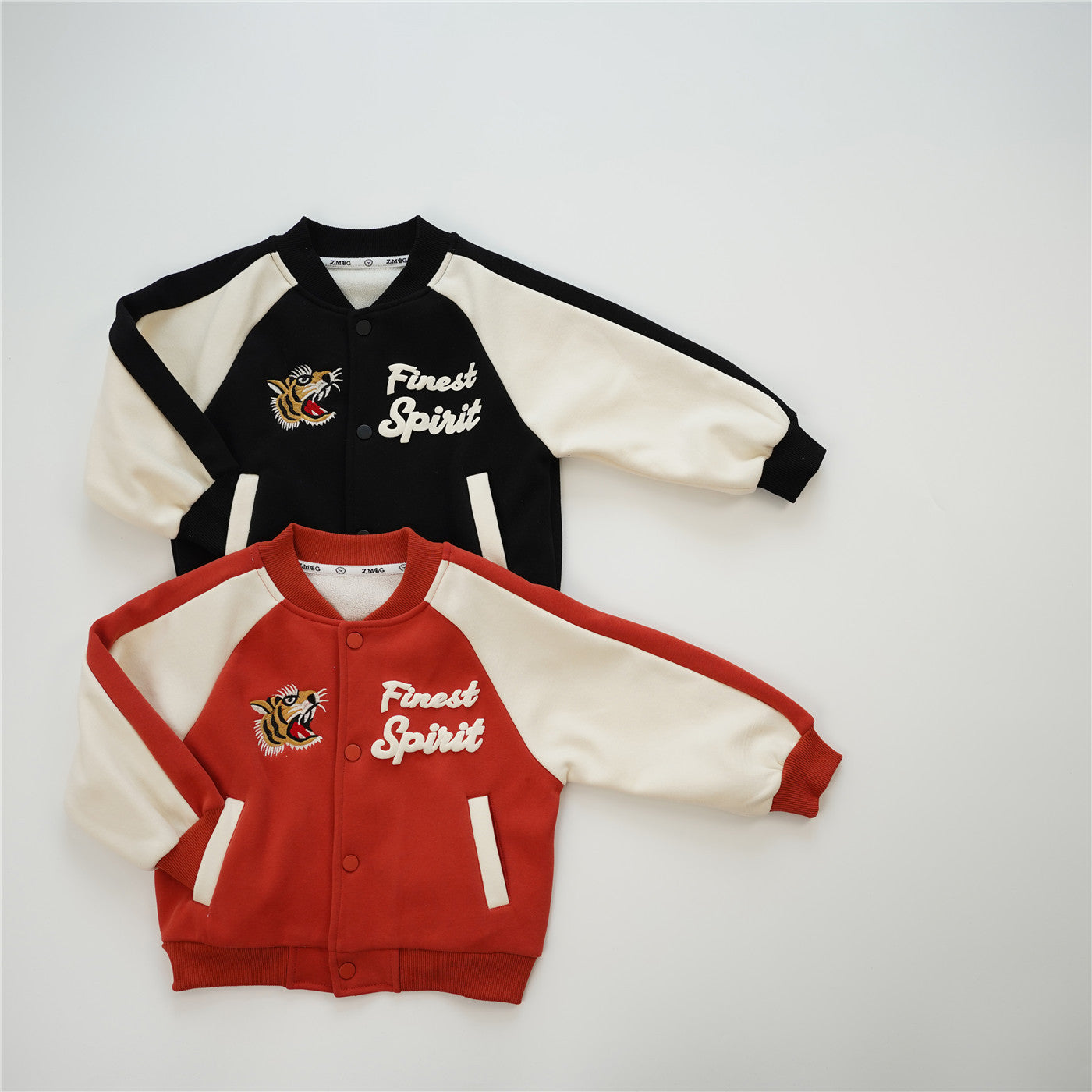 【S3103120】秋冬款 嬰幼兒童長袖外套 加絨棒球服 拼色夾克加厚紐扣外套-2色