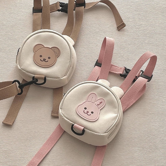 【Y3082503】嬰幼兒童小背包 熊兔書包幼兒園可愛外出裝零食收納雙肩小背包-2色