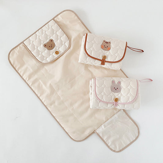 【Y3042801】嬰兒便攜式尿布更換墊可折疊尿墊包多功能寶寶換尿布台隔尿墊-3色