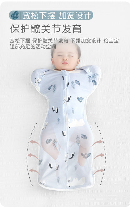 【Y4041204】嬰兒包巾 睡袋 襁褓防驚跳 四季新生兒純棉包巾寶寶睡覺神器-多色