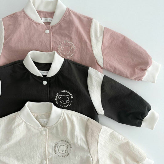 【S3082906】秋季款 嬰幼兒童外套 開衫夾克運動休閒刺繡外套-3色
