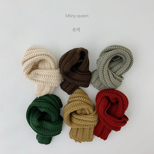 【Y2111801】秋冬款 兒童圍巾 素色圍脖針織圍巾-6色