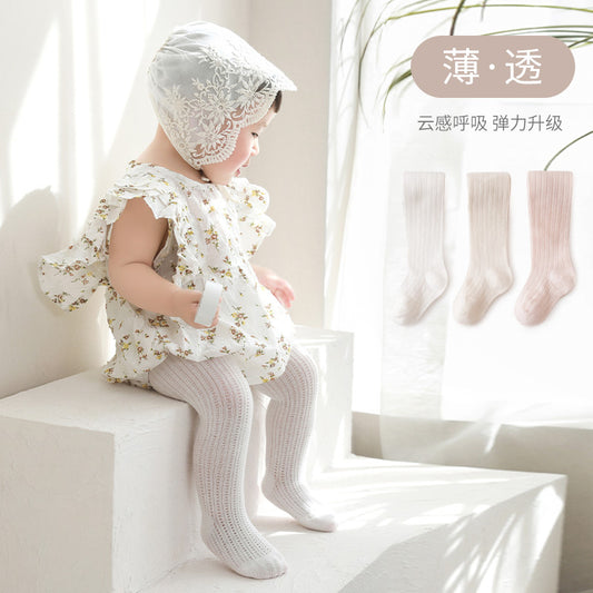 【Y3041120】夏季款 嬰幼兒童襪子 女童連褲襪嬰兒內搭褲超薄網眼褲襪-4色