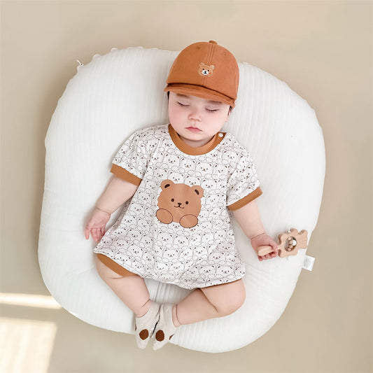 【K3033126】夏季款 嬰幼兒童包屁衣 可愛超萌小熊薄款吊帶爬服-2款
