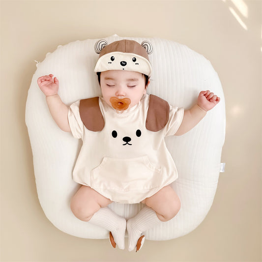 【K3033121】夏季款 嬰幼兒童包屁衣 短袖新生兒純棉爬服