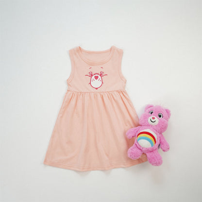 【S4042636】夏季款 兒童洋裝 刺綉連衣裙 無袖女寶寶背帶裙 兒童裙子女孩裙-4色