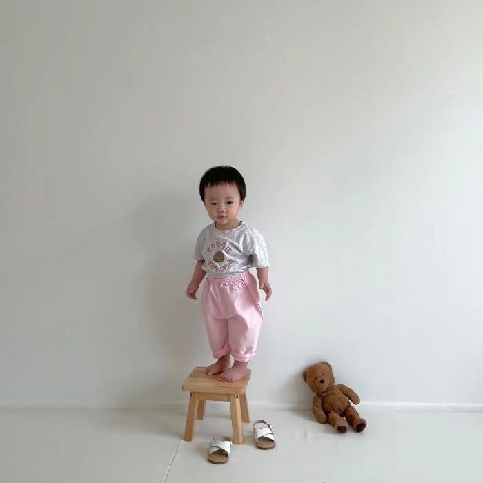  【N15641】嬰幼兒短袖麵包圓領短袖簡約T-3色-0617Baby Parks 童裝批發 Baby Parks 童裝批發