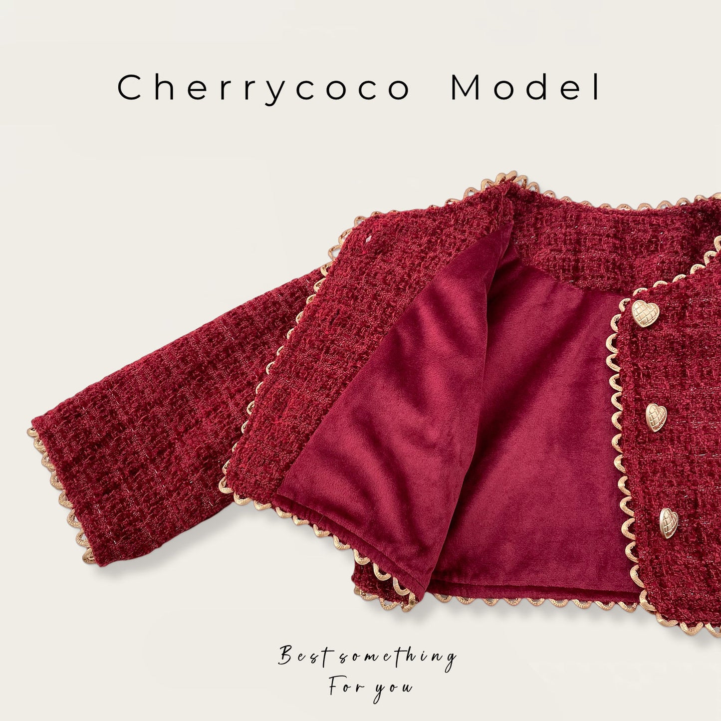  【D4112206】Cherrycoco 新年款兒童套裝，氣質小香風加絨外套，時髦背心裙三件套，保暖過年服裝Baby Parks 童裝批發 Baby Parks 童裝批發