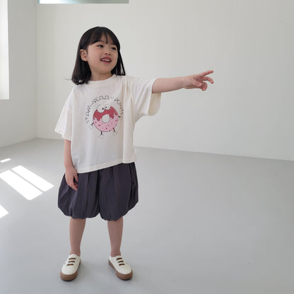 【S4042618】夏季款 兒童T恤 可愛卡通短袖寶寶純棉休閒上衣-2色