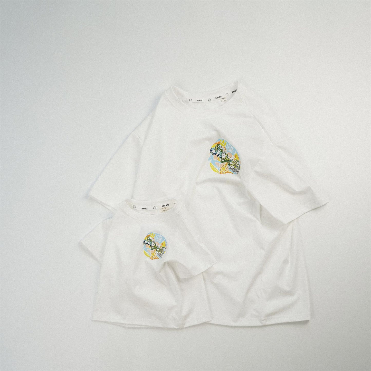 【S4042620】夏季款 兒童短袖T恤 親子裝 一家三口 純棉卡通親子夏天半袖上衣