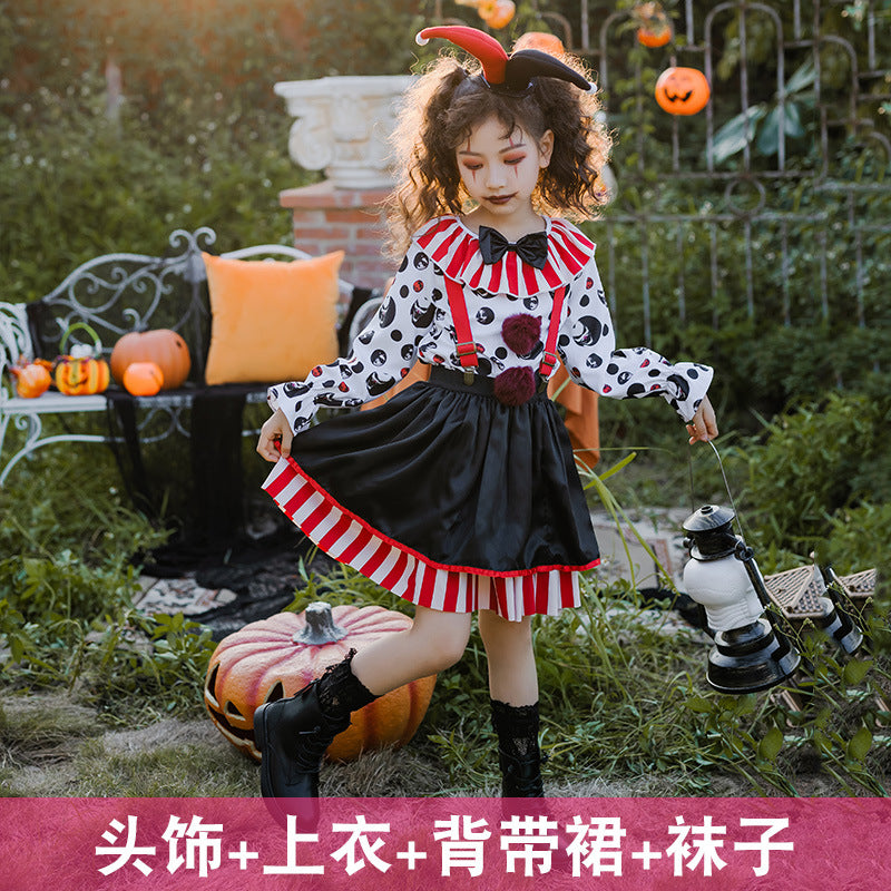 【D4091311】馬戲團萬聖節兒童小醜裝惡魔女巫公主裙 - Baby Parks 童裝批發