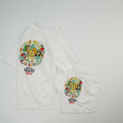 【S4042620】夏季款 兒童短袖T恤 親子裝 一家三口 純棉卡通親子夏天半袖上衣