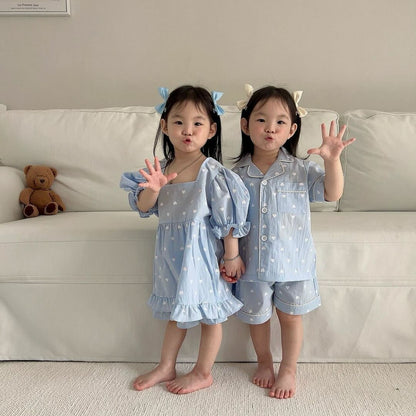 【S4042627】夏季款 兒童家居服套裝 空調服睡衣套裝 兩件套 -8色
