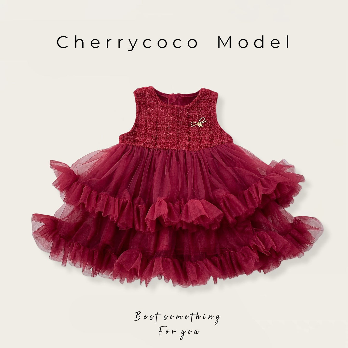  【D4112206】Cherrycoco 新年款兒童套裝，氣質小香風加絨外套，時髦背心裙三件套，保暖過年服裝Baby Parks 童裝批發 Baby Parks 童裝批發