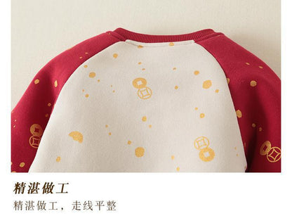  【D4112915】新年嬰幼兒拜年服 連身爬服 保暖外出服 66-90cm新年裝Baby Parks 童裝批發