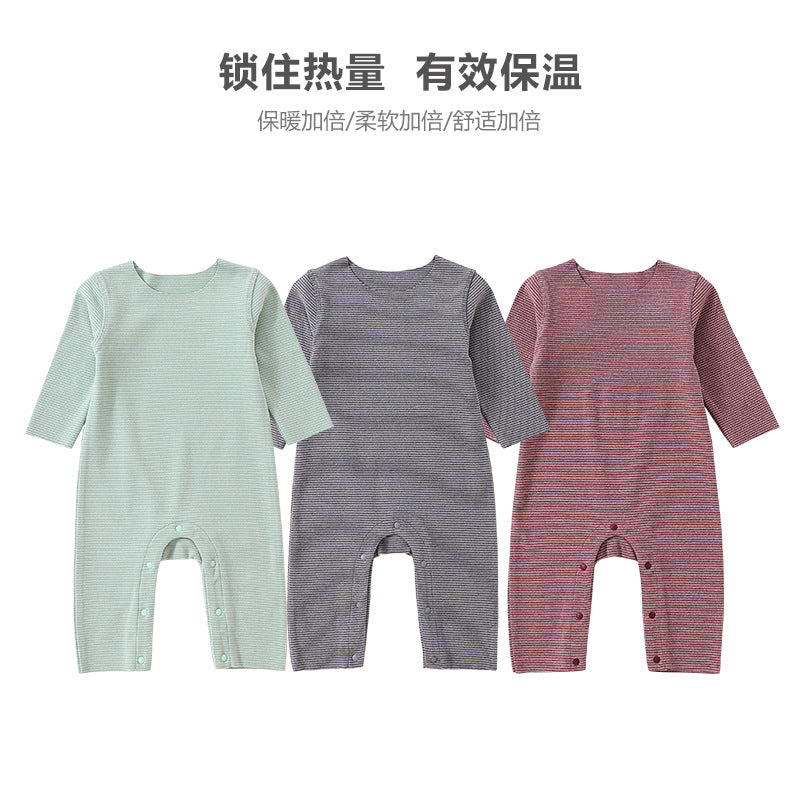  【K2122006】嬰兒秋冬德絨加厚爬服外出服包屁衣-6色Baby Parks 童裝批發 Baby Parks 童裝批發