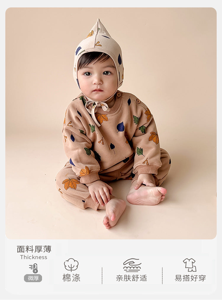  【D2122011】嬰幼兒衛衣套裝秋冬抓絨保暖外出服上衣 / 下身 -4色Baby Parks 童裝批發 Baby Parks 童裝批發