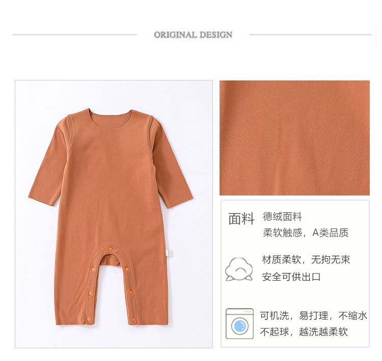  【K2122013】嬰幼兒秋冬德絨保暖加厚爬服衣服-6色Baby Parks 童裝批發 Baby Parks 童裝批發