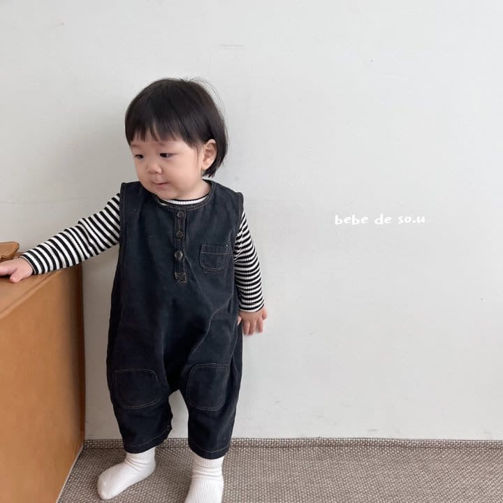  【K2101813】秋冬款 嬰幼兒吊帶褲 寶寶牛仔連身牛仔爬服包屁衣Baby Parks 童裝批發 Baby Parks 童裝批發