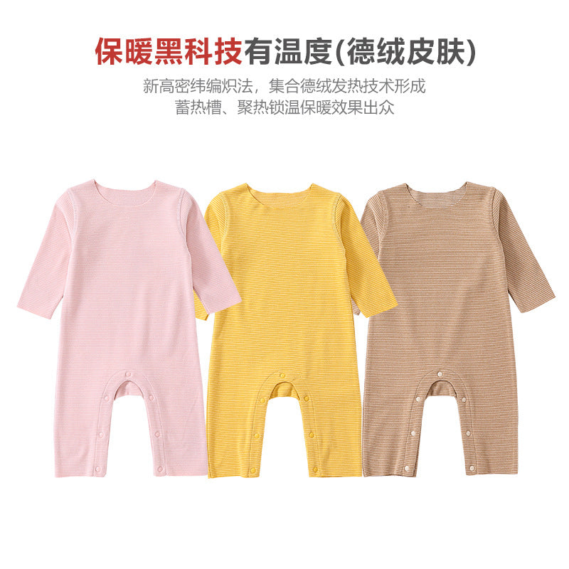  【K2122006】嬰兒秋冬德絨加厚爬服外出服包屁衣-6色Baby Parks 童裝批發 Baby Parks 童裝批發