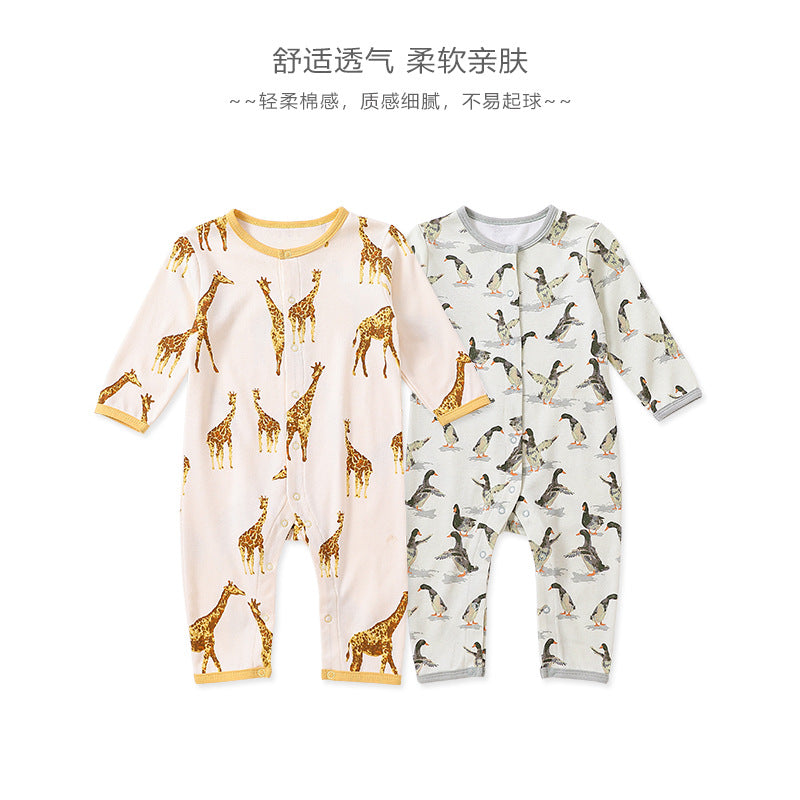  【K2122002】寶寶秋冬棉質連身長袖爬服包屁衣-多色Baby Parks 童裝批發 Baby Parks 童裝批發