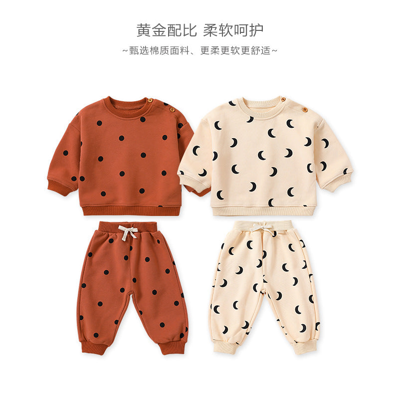  【D2122011】嬰幼兒衛衣套裝秋冬抓絨保暖外出服上衣 / 下身 -4色Baby Parks 童裝批發 Baby Parks 童裝批發