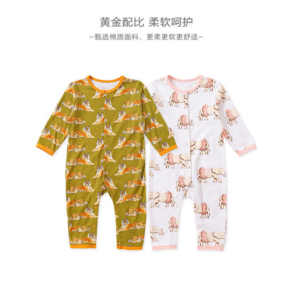  【K2122002】寶寶秋冬棉質連身長袖爬服包屁衣-多色Baby Parks 童裝批發