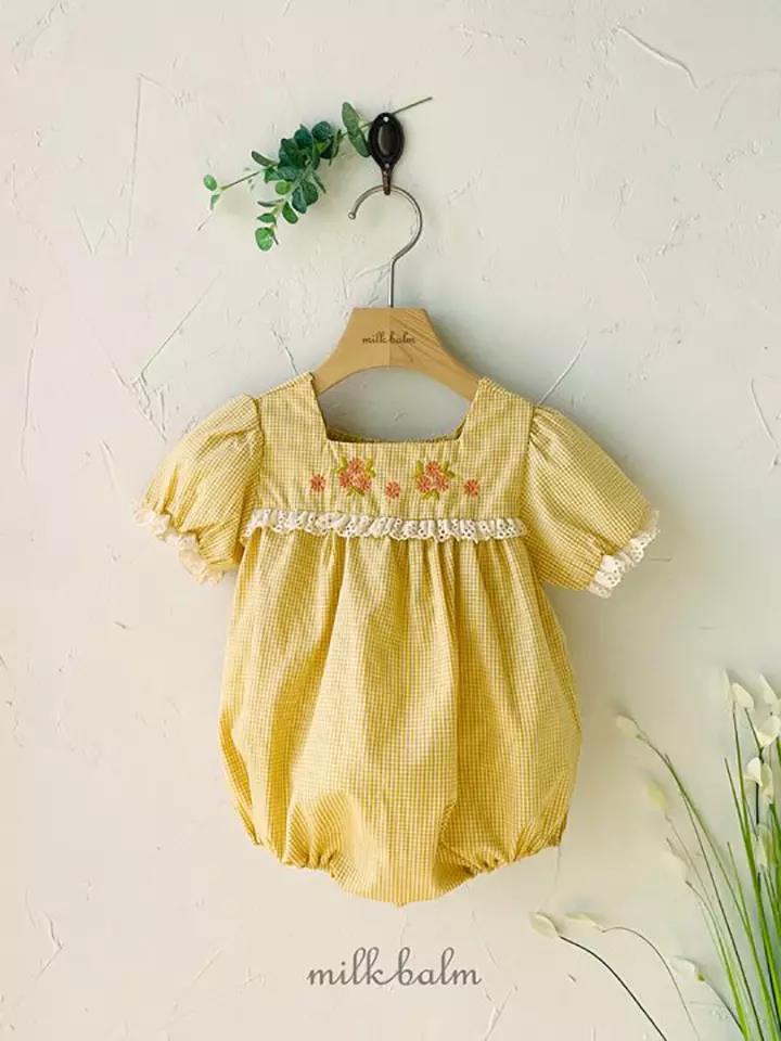  【N3150】夏季款 嬰幼兒童繡花泡泡褲公主爬服包屁衣-2色Baby Parks 童裝批發 Baby Parks 童裝批發